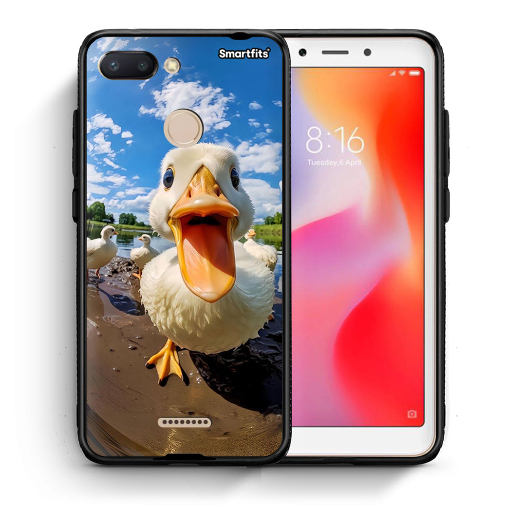 Θήκη Xiaomi Redmi 6 Duck Face από τη Smartfits με σχέδιο στο πίσω μέρος και μαύρο περίβλημα | Xiaomi Redmi 6 Duck Face case with colorful back and black bezels