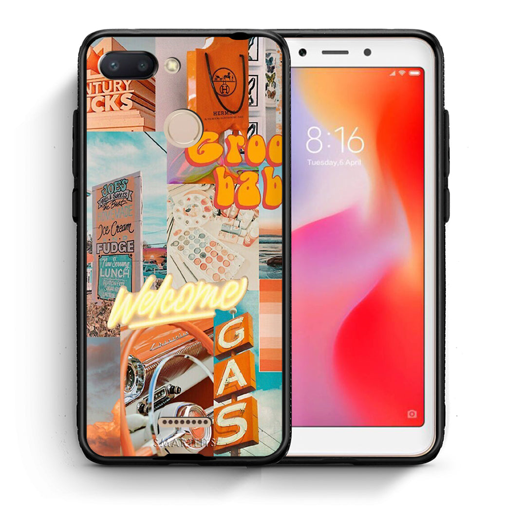 Θήκη Αγίου Βαλεντίνου Xiaomi Redmi 6 Groovy Babe από τη Smartfits με σχέδιο στο πίσω μέρος και μαύρο περίβλημα | Xiaomi Redmi 6 Groovy Babe case with colorful back and black bezels