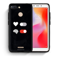 Thumbnail for Θήκη Αγίου Βαλεντίνου Xiaomi Redmi 6 Heart Vs Brain από τη Smartfits με σχέδιο στο πίσω μέρος και μαύρο περίβλημα | Xiaomi Redmi 6 Heart Vs Brain case with colorful back and black bezels