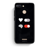Thumbnail for Xiaomi Redmi 6 Heart Vs Brain Θήκη Αγίου Βαλεντίνου από τη Smartfits με σχέδιο στο πίσω μέρος και μαύρο περίβλημα | Smartphone case with colorful back and black bezels by Smartfits
