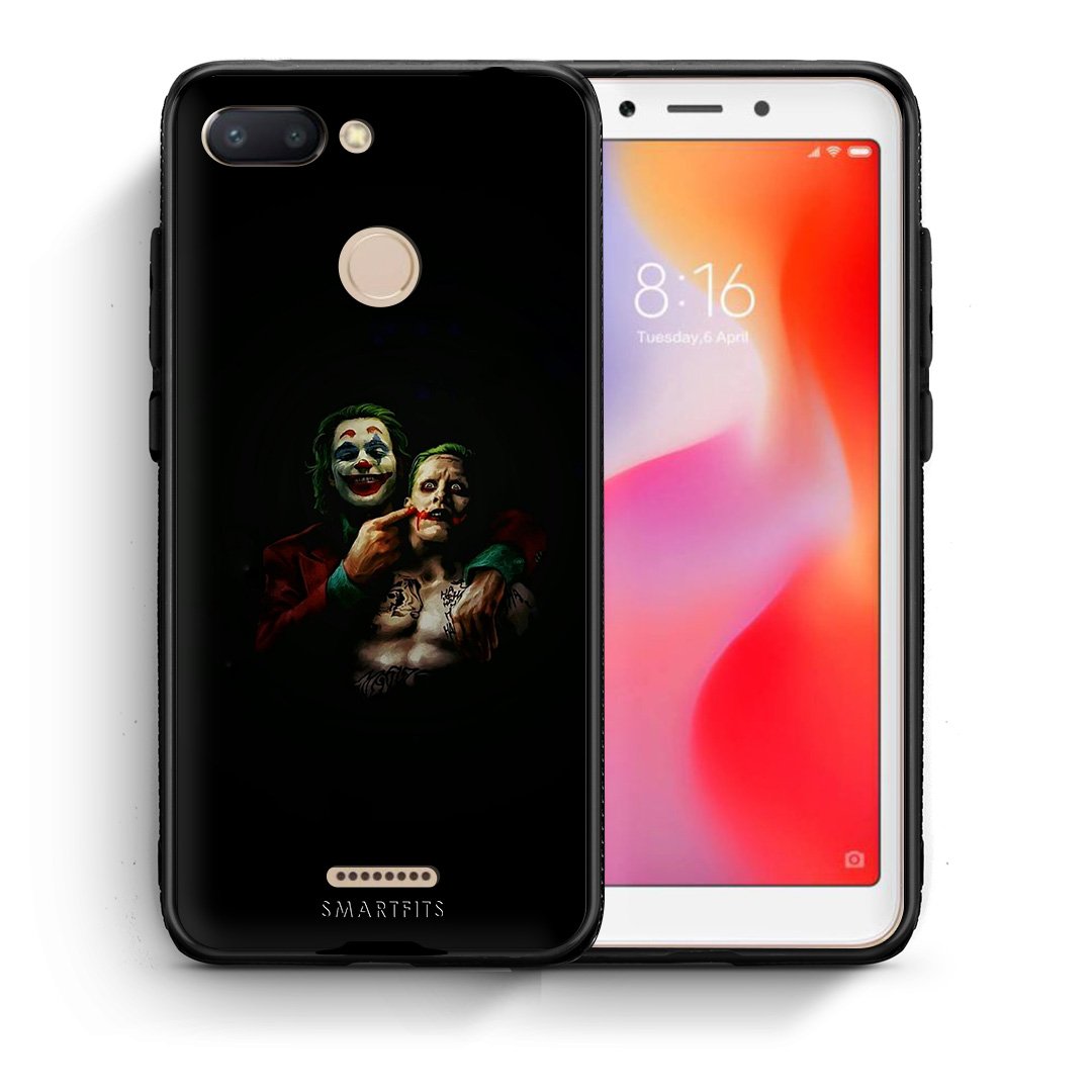 Θήκη Xiaomi Redmi 6 Clown Hero από τη Smartfits με σχέδιο στο πίσω μέρος και μαύρο περίβλημα | Xiaomi Redmi 6 Clown Hero case with colorful back and black bezels