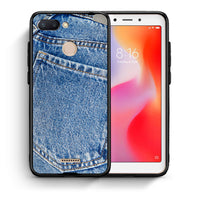 Thumbnail for Θήκη Xiaomi Redmi 6 Jeans Pocket από τη Smartfits με σχέδιο στο πίσω μέρος και μαύρο περίβλημα | Xiaomi Redmi 6 Jeans Pocket case with colorful back and black bezels