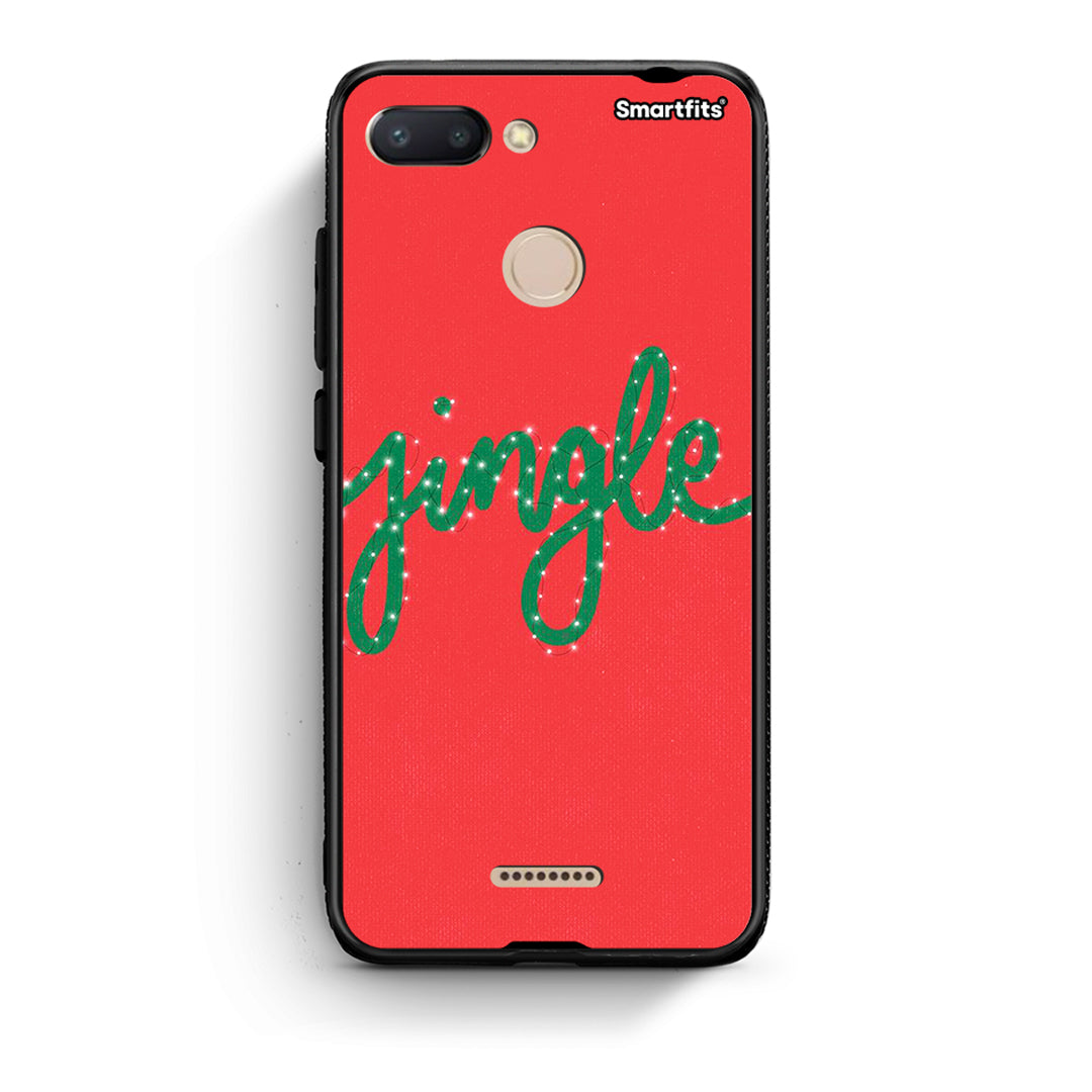 Xiaomi Redmi 6 Jingle Xmas θήκη από τη Smartfits με σχέδιο στο πίσω μέρος και μαύρο περίβλημα | Smartphone case with colorful back and black bezels by Smartfits