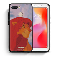 Thumbnail for Θήκη Αγίου Βαλεντίνου Xiaomi Redmi 6 Lion Love 1 από τη Smartfits με σχέδιο στο πίσω μέρος και μαύρο περίβλημα | Xiaomi Redmi 6 Lion Love 1 case with colorful back and black bezels