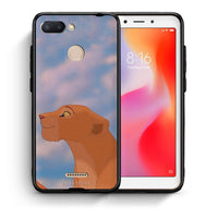 Thumbnail for Θήκη Αγίου Βαλεντίνου Xiaomi Redmi 6 Lion Love 2 από τη Smartfits με σχέδιο στο πίσω μέρος και μαύρο περίβλημα | Xiaomi Redmi 6 Lion Love 2 case with colorful back and black bezels