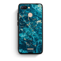Thumbnail for Xiaomi Redmi 6 Marble Blue θήκη από τη Smartfits με σχέδιο στο πίσω μέρος και μαύρο περίβλημα | Smartphone case with colorful back and black bezels by Smartfits
