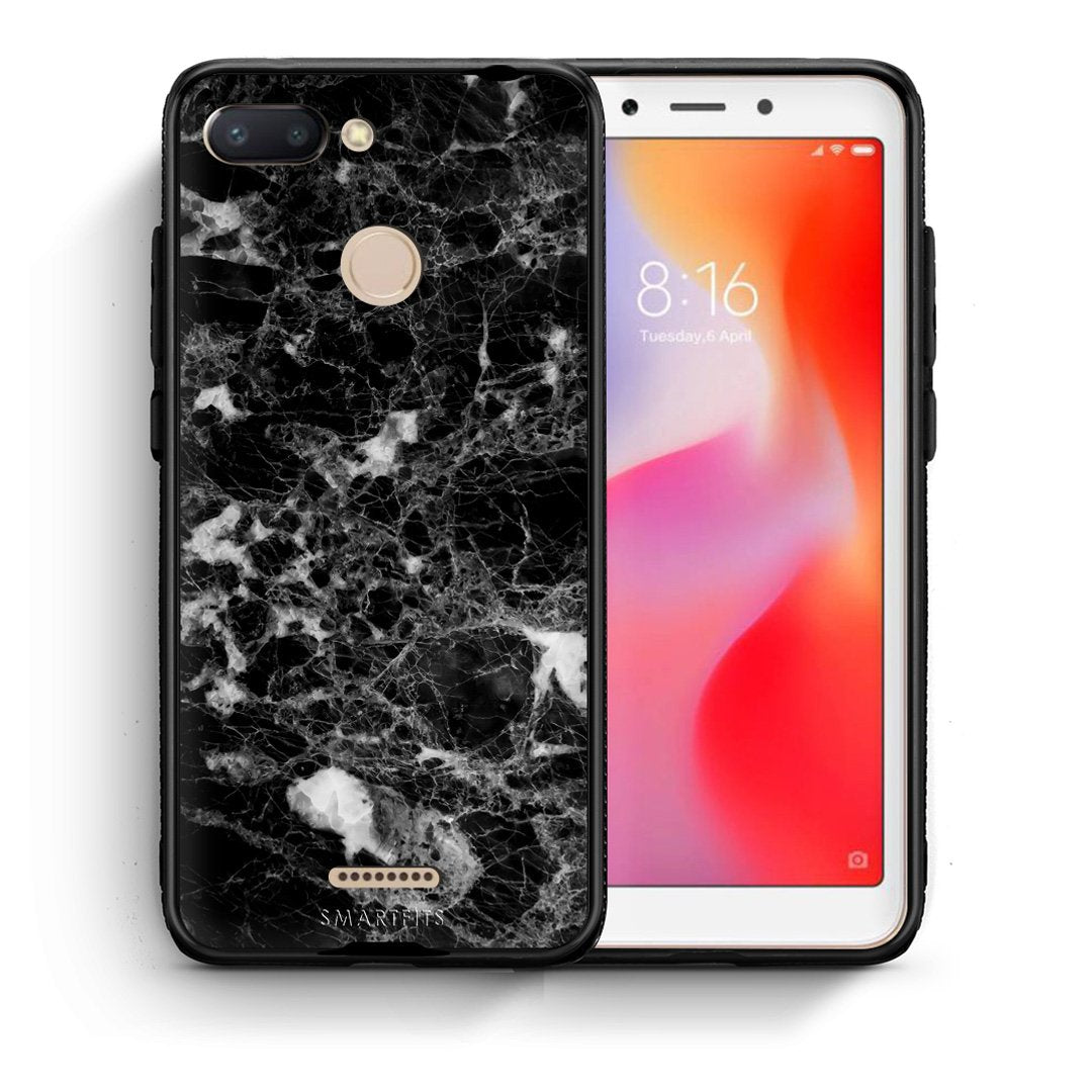 Θήκη Xiaomi Redmi 6 Male Marble από τη Smartfits με σχέδιο στο πίσω μέρος και μαύρο περίβλημα | Xiaomi Redmi 6 Male Marble case with colorful back and black bezels