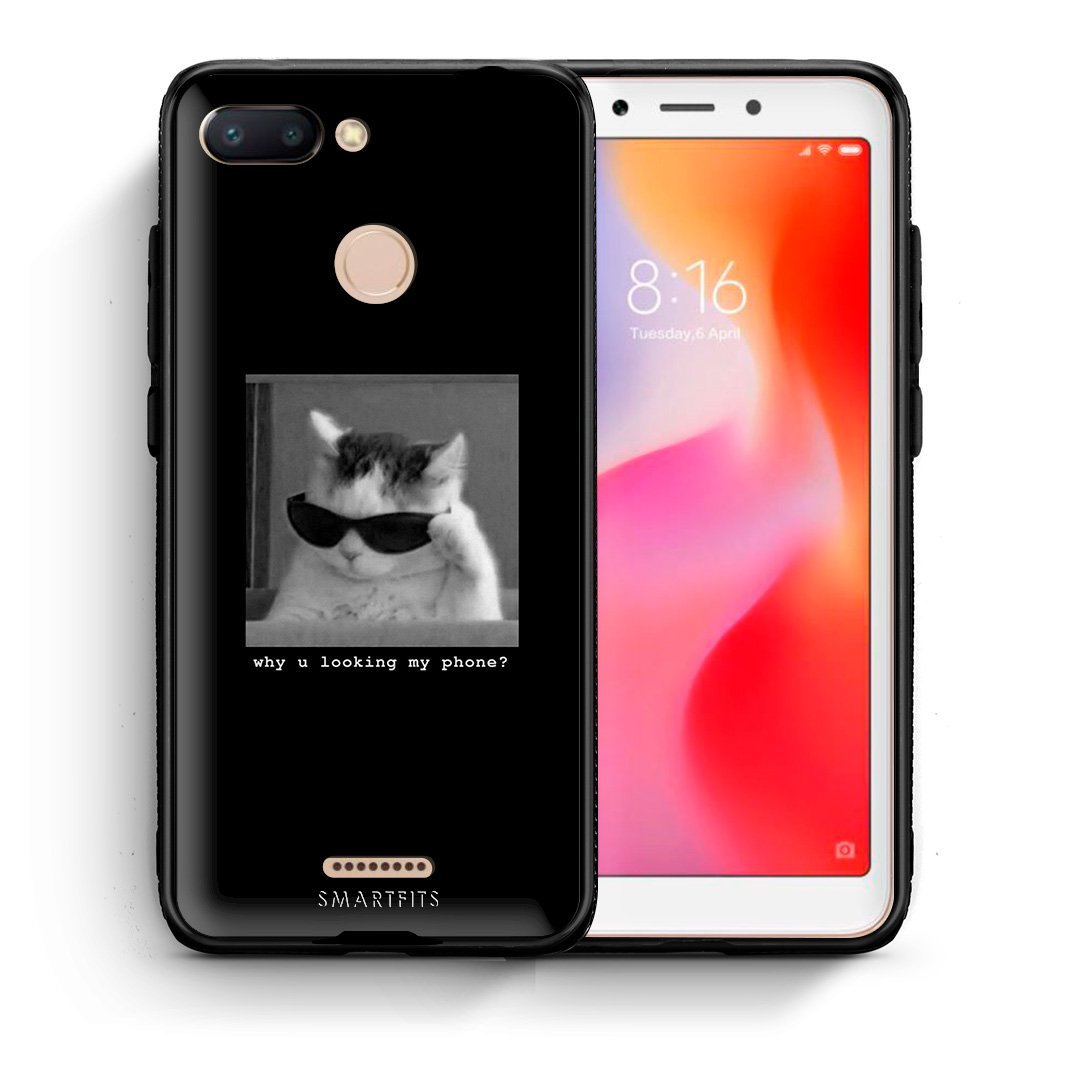Θήκη Xiaomi Redmi 6 Meme Cat από τη Smartfits με σχέδιο στο πίσω μέρος και μαύρο περίβλημα | Xiaomi Redmi 6 Meme Cat case with colorful back and black bezels