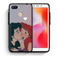 Thumbnail for Θήκη Αγίου Βαλεντίνου Xiaomi Redmi 6 Mermaid Love από τη Smartfits με σχέδιο στο πίσω μέρος και μαύρο περίβλημα | Xiaomi Redmi 6 Mermaid Love case with colorful back and black bezels