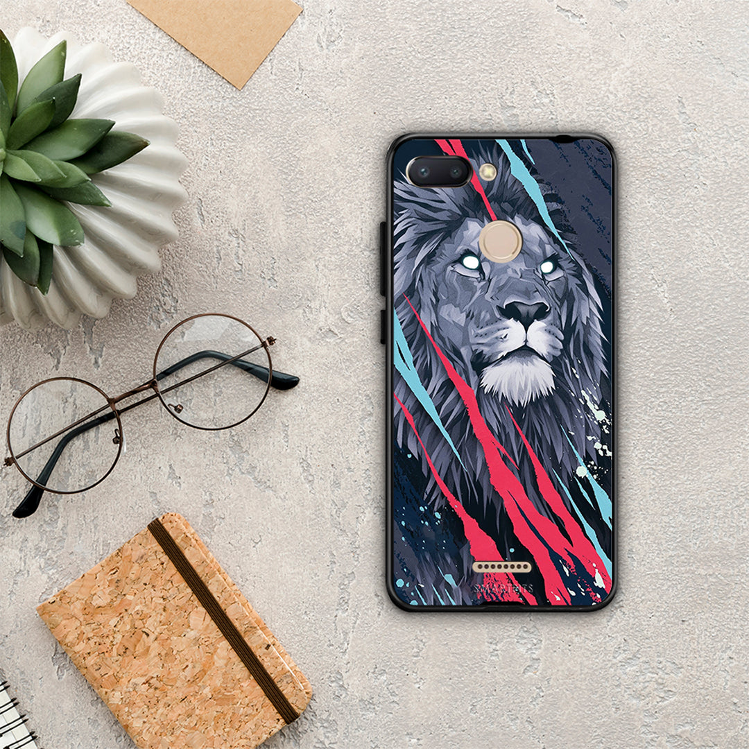 PopArt Lion Designer - Xiaomi Redmi 6 case