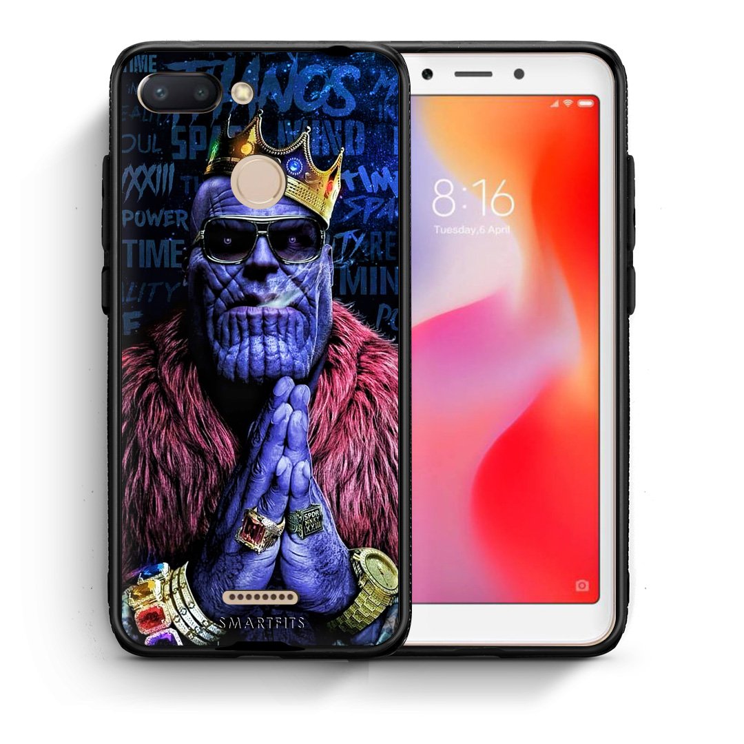 Θήκη Xiaomi Redmi 6 Thanos PopArt από τη Smartfits με σχέδιο στο πίσω μέρος και μαύρο περίβλημα | Xiaomi Redmi 6 Thanos PopArt case with colorful back and black bezels