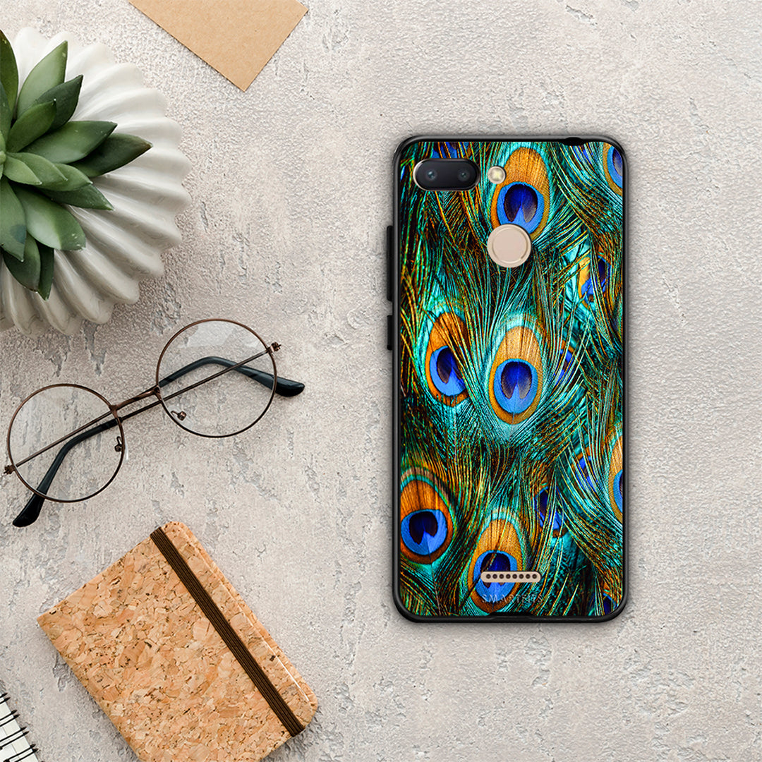 Real Peacock Feathers - Xiaomi Redmi 6 case