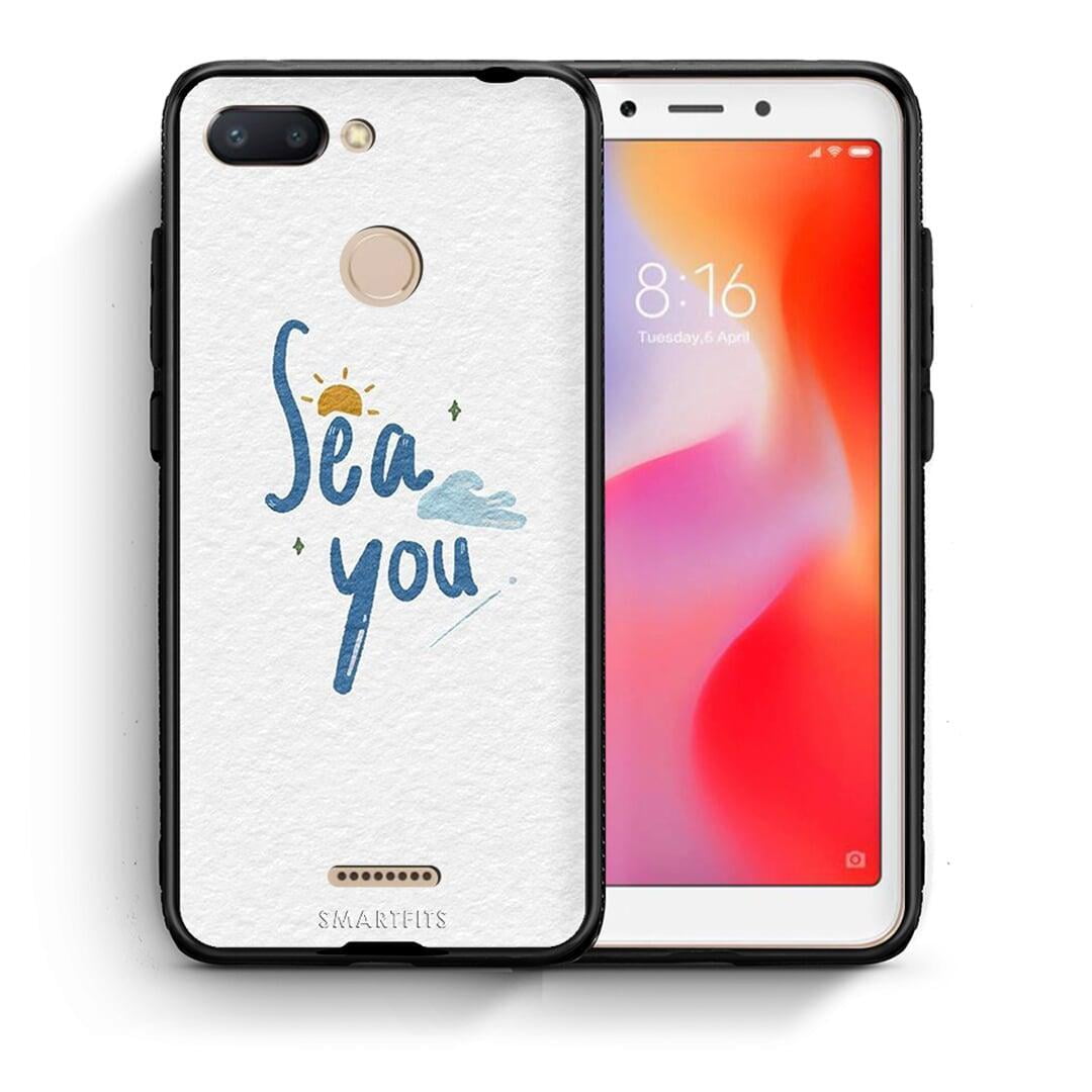 Θήκη Xiaomi Redmi 6 Sea You από τη Smartfits με σχέδιο στο πίσω μέρος και μαύρο περίβλημα | Xiaomi Redmi 6 Sea You case with colorful back and black bezels