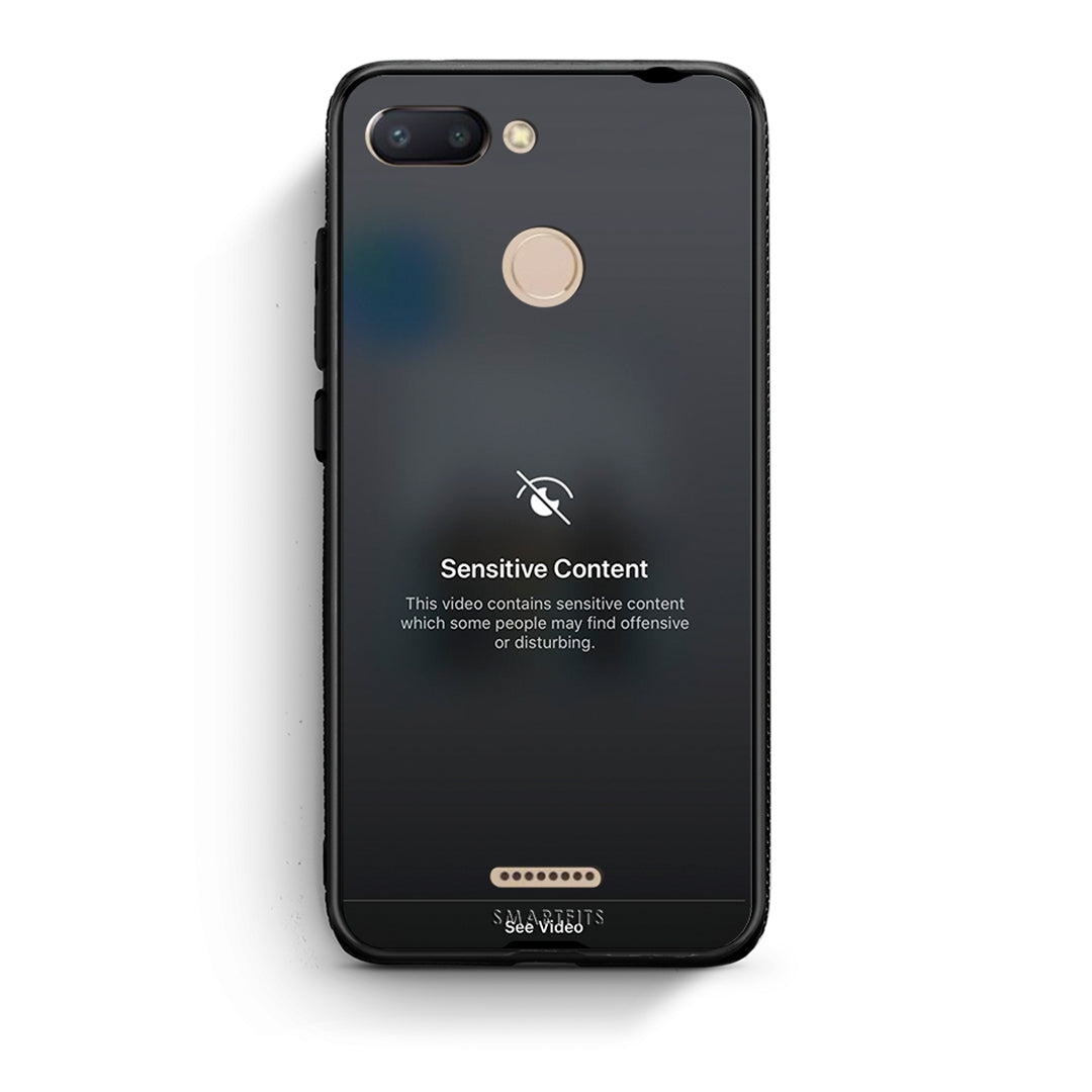 Xiaomi Redmi 6 Sensitive Content θήκη από τη Smartfits με σχέδιο στο πίσω μέρος και μαύρο περίβλημα | Smartphone case with colorful back and black bezels by Smartfits
