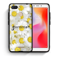 Thumbnail for Θήκη Xiaomi Redmi 6 Summer Daisies από τη Smartfits με σχέδιο στο πίσω μέρος και μαύρο περίβλημα | Xiaomi Redmi 6 Summer Daisies case with colorful back and black bezels