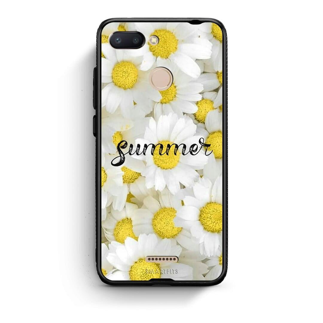 Xiaomi Redmi 6 Summer Daisies Θήκη από τη Smartfits με σχέδιο στο πίσω μέρος και μαύρο περίβλημα | Smartphone case with colorful back and black bezels by Smartfits