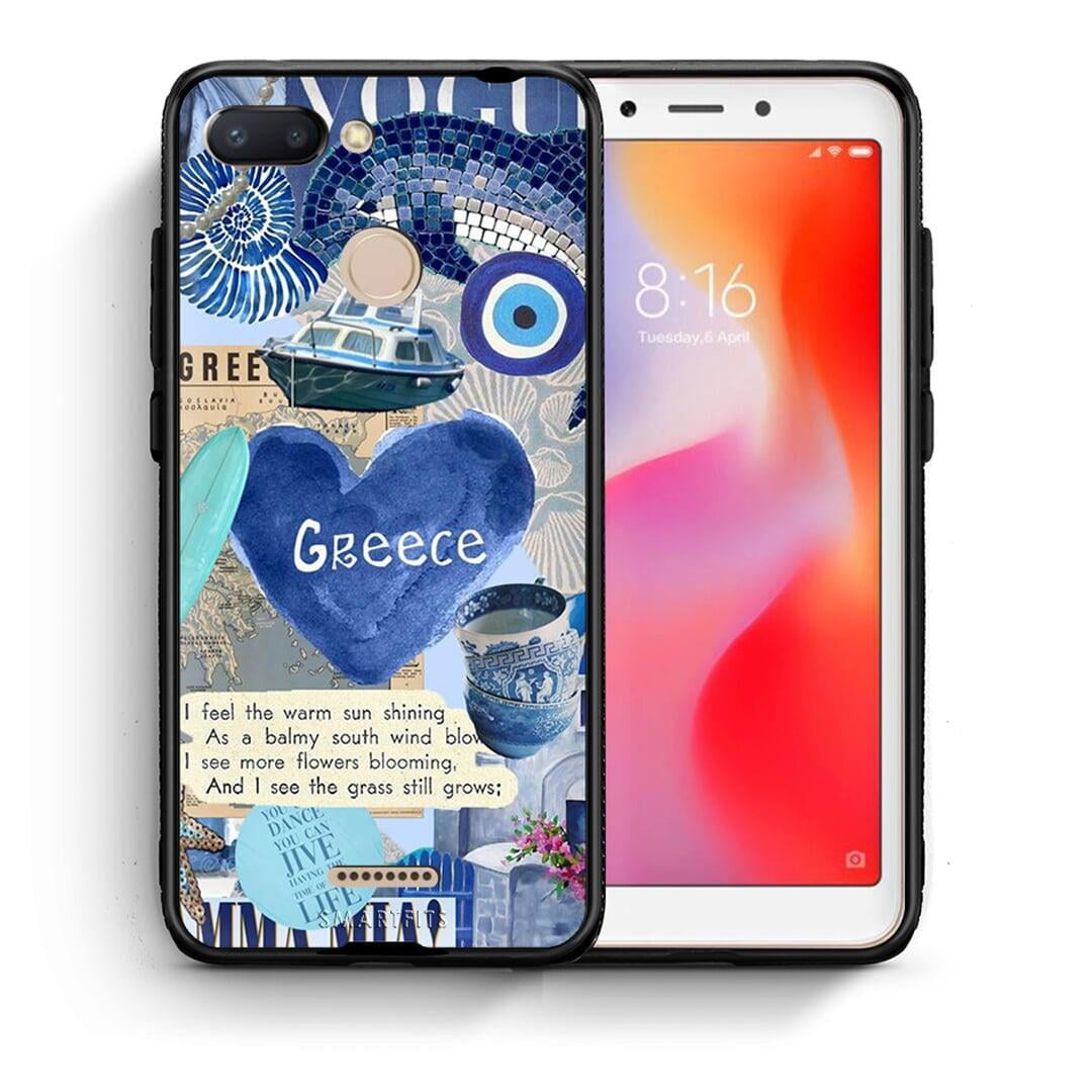 Θήκη Xiaomi Redmi 6 Summer In Greece από τη Smartfits με σχέδιο στο πίσω μέρος και μαύρο περίβλημα | Xiaomi Redmi 6 Summer In Greece case with colorful back and black bezels