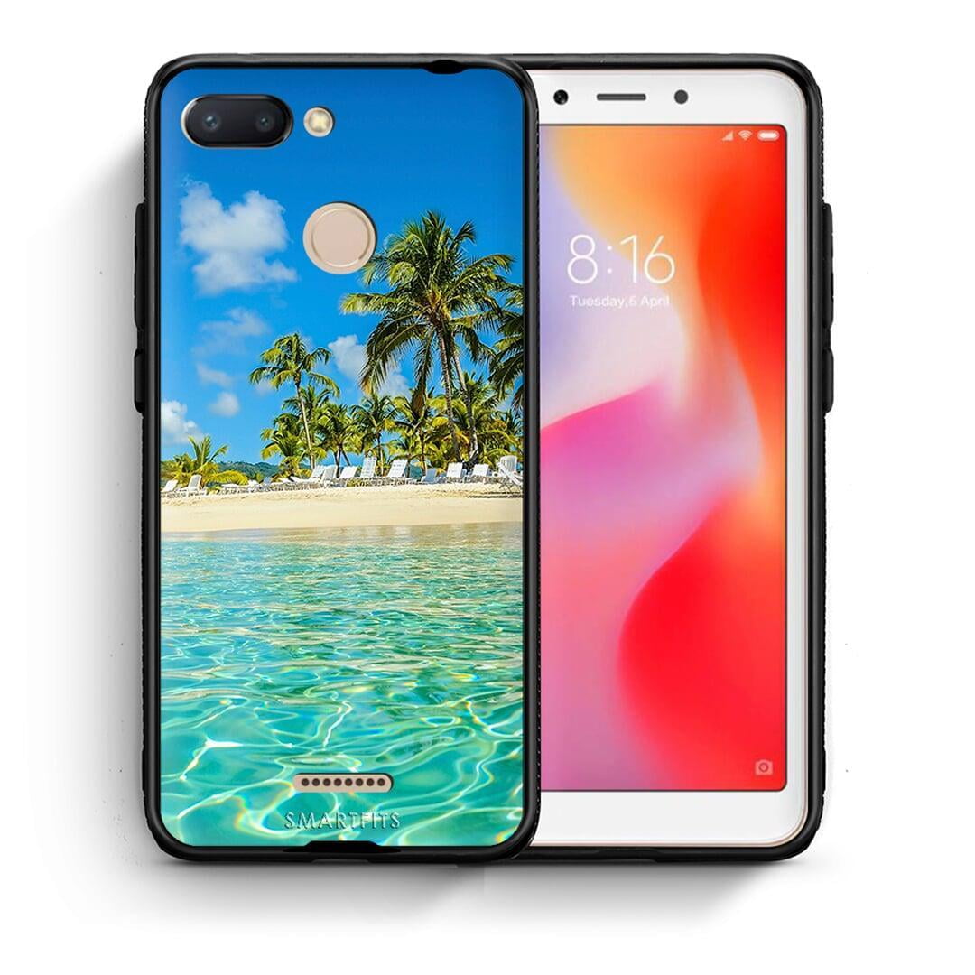 Θήκη Xiaomi Redmi 6 Tropical Vibes από τη Smartfits με σχέδιο στο πίσω μέρος και μαύρο περίβλημα | Xiaomi Redmi 6 Tropical Vibes case with colorful back and black bezels