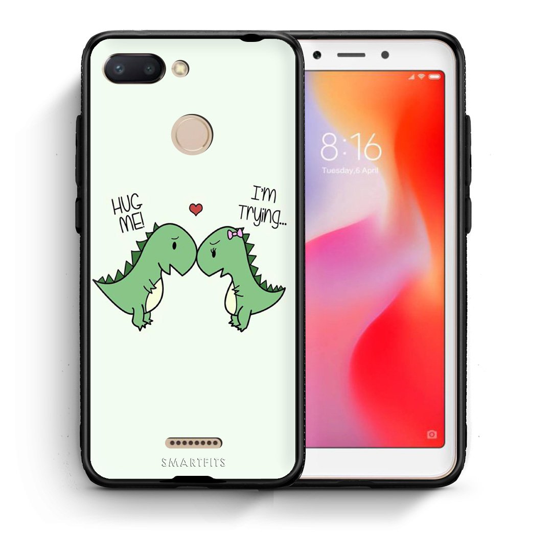 Θήκη Xiaomi Redmi 6 Rex Valentine από τη Smartfits με σχέδιο στο πίσω μέρος και μαύρο περίβλημα | Xiaomi Redmi 6 Rex Valentine case with colorful back and black bezels