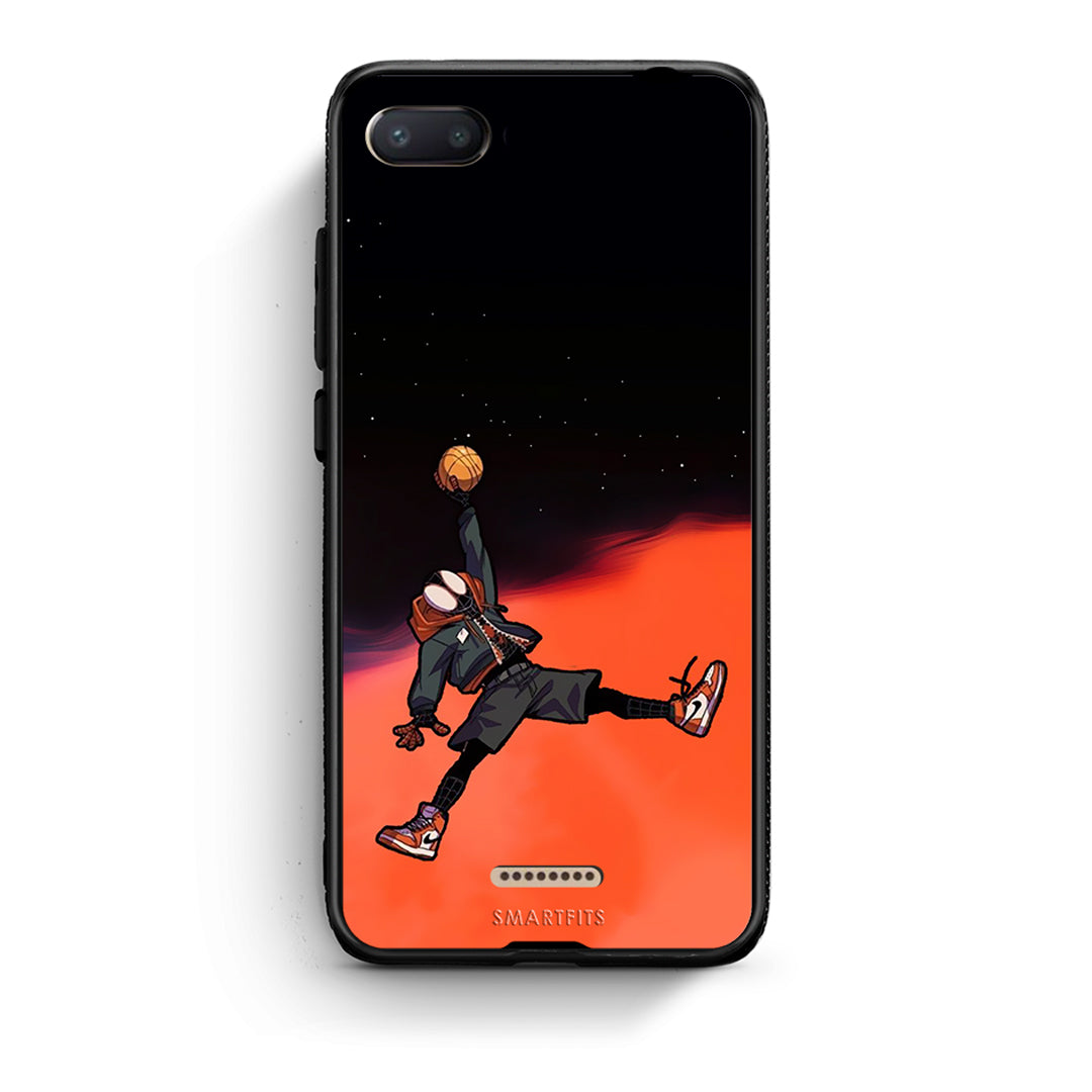 Xiaomi Redmi 6A Basketball Hero θήκη από τη Smartfits με σχέδιο στο πίσω μέρος και μαύρο περίβλημα | Smartphone case with colorful back and black bezels by Smartfits