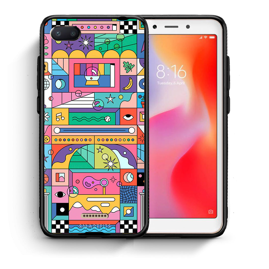 Θήκη Xiaomi Redmi 6A Bubbles Soap από τη Smartfits με σχέδιο στο πίσω μέρος και μαύρο περίβλημα | Xiaomi Redmi 6A Bubbles Soap case with colorful back and black bezels