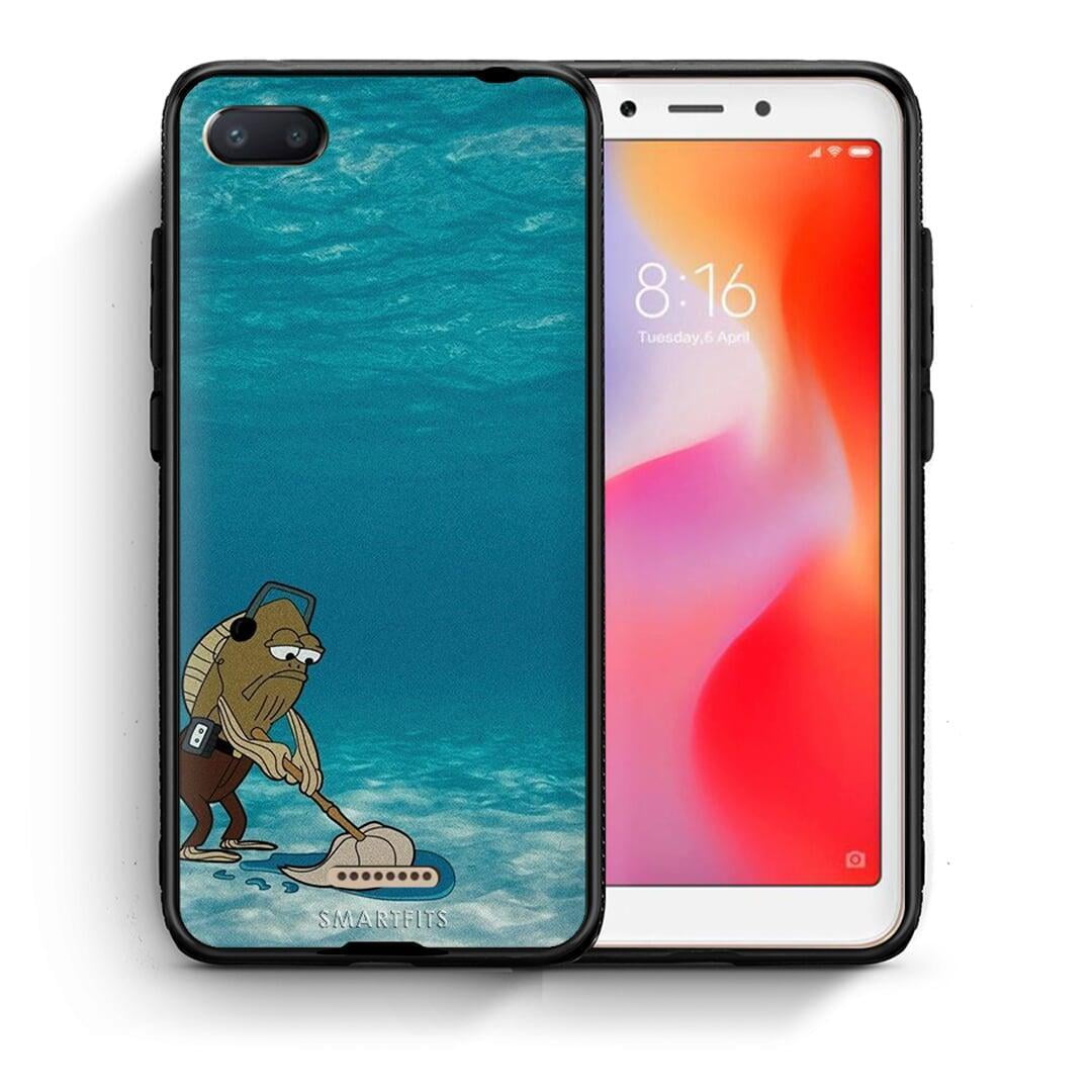 Θήκη Xiaomi Redmi 6A Clean The Ocean από τη Smartfits με σχέδιο στο πίσω μέρος και μαύρο περίβλημα | Xiaomi Redmi 6A Clean The Ocean case with colorful back and black bezels