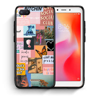 Thumbnail for Θήκη Αγίου Βαλεντίνου Xiaomi Redmi 6A Collage Bitchin από τη Smartfits με σχέδιο στο πίσω μέρος και μαύρο περίβλημα | Xiaomi Redmi 6A Collage Bitchin case with colorful back and black bezels