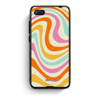 Thumbnail for Xiaomi Redmi 6A Colourful Waves θήκη από τη Smartfits με σχέδιο στο πίσω μέρος και μαύρο περίβλημα | Smartphone case with colorful back and black bezels by Smartfits