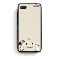 Thumbnail for Xiaomi Redmi 6A Dalmatians Love θήκη από τη Smartfits με σχέδιο στο πίσω μέρος και μαύρο περίβλημα | Smartphone case with colorful back and black bezels by Smartfits
