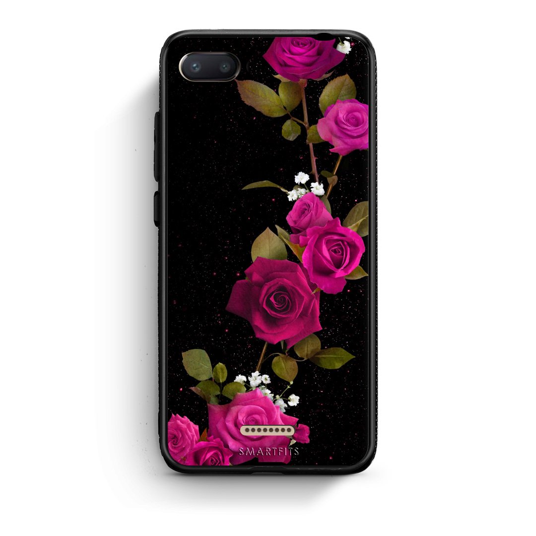 4 - Xiaomi Redmi 6A Red Roses Flower case, cover, bumper