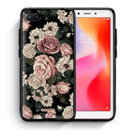 Thumbnail for Θήκη Xiaomi Redmi 6A Wild Roses Flower από τη Smartfits με σχέδιο στο πίσω μέρος και μαύρο περίβλημα | Xiaomi Redmi 6A Wild Roses Flower case with colorful back and black bezels