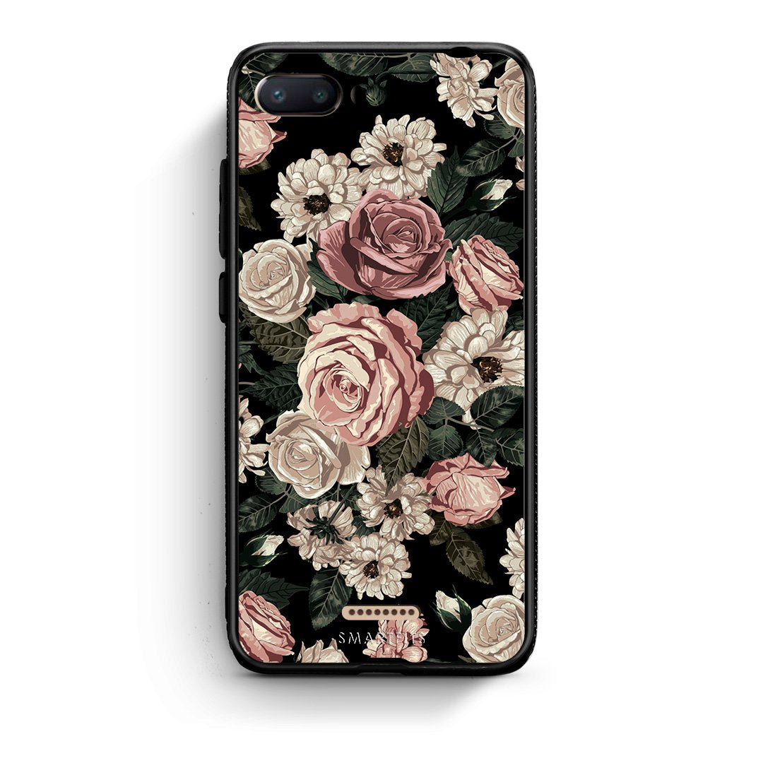 4 - Xiaomi Redmi 6A Wild Roses Flower case, cover, bumper