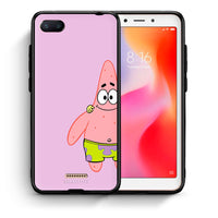 Thumbnail for Θήκη Xiaomi Redmi 6A  Friends Patrick από τη Smartfits με σχέδιο στο πίσω μέρος και μαύρο περίβλημα | Xiaomi Redmi 6A  Friends Patrick case with colorful back and black bezels