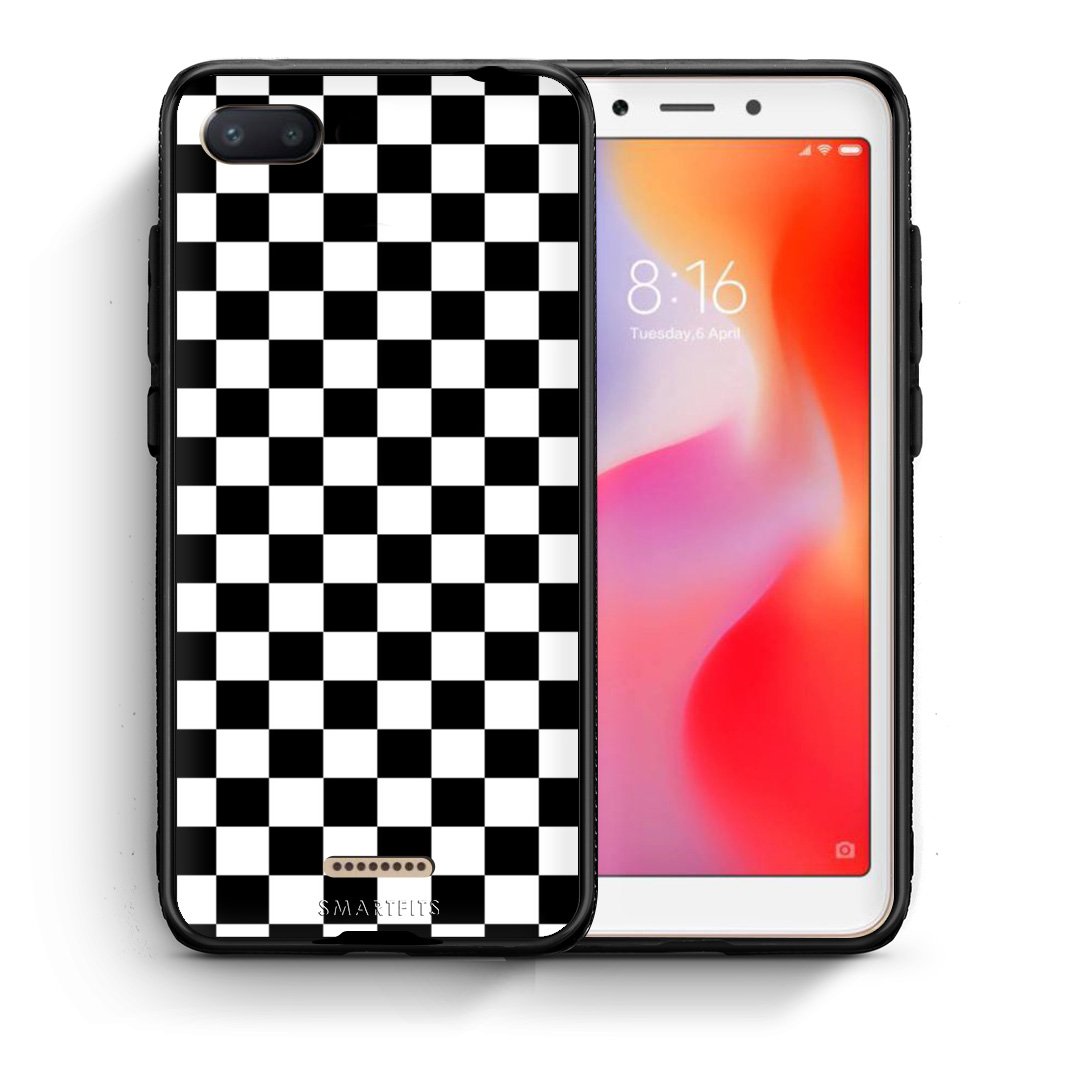 Θήκη Xiaomi Redmi 6A Squares Geometric από τη Smartfits με σχέδιο στο πίσω μέρος και μαύρο περίβλημα | Xiaomi Redmi 6A Squares Geometric case with colorful back and black bezels