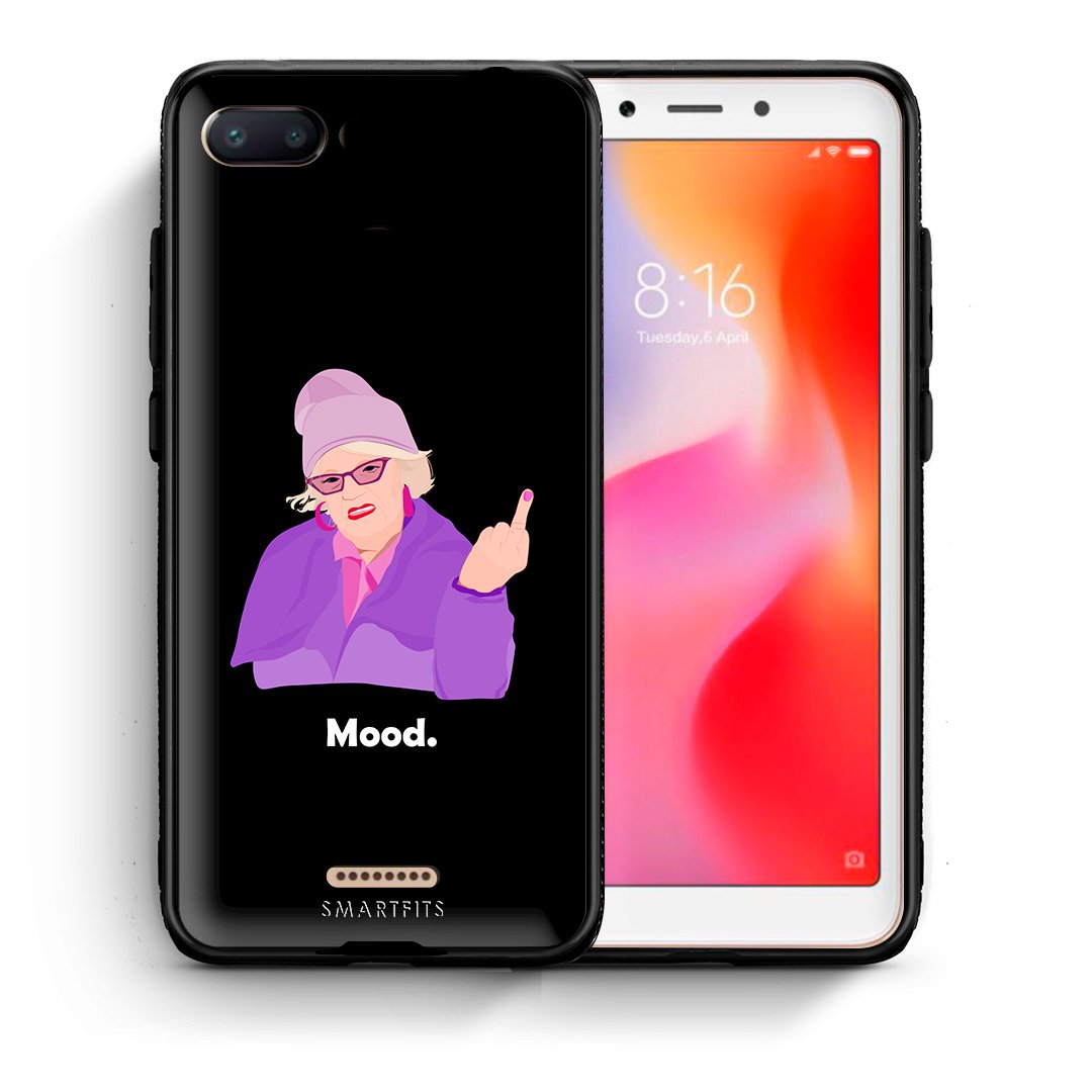 Θήκη Xiaomi Redmi 6A Grandma Mood Black από τη Smartfits με σχέδιο στο πίσω μέρος και μαύρο περίβλημα | Xiaomi Redmi 6A Grandma Mood Black case with colorful back and black bezels