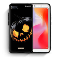 Thumbnail for Θήκη Xiaomi Redmi 6A Halloween Scary Pumpkin από τη Smartfits με σχέδιο στο πίσω μέρος και μαύρο περίβλημα | Xiaomi Redmi 6A Halloween Scary Pumpkin case with colorful back and black bezels