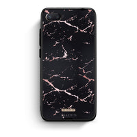 Thumbnail for 4 - Xiaomi Redmi 6A Black Rosegold Marble case, cover, bumper