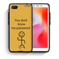 Thumbnail for Θήκη Xiaomi Redmi 6A My Password από τη Smartfits με σχέδιο στο πίσω μέρος και μαύρο περίβλημα | Xiaomi Redmi 6A My Password case with colorful back and black bezels
