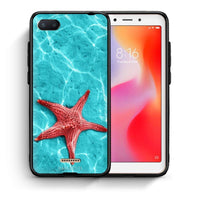 Thumbnail for Θήκη Xiaomi Redmi 6A Red Starfish από τη Smartfits με σχέδιο στο πίσω μέρος και μαύρο περίβλημα | Xiaomi Redmi 6A Red Starfish case with colorful back and black bezels