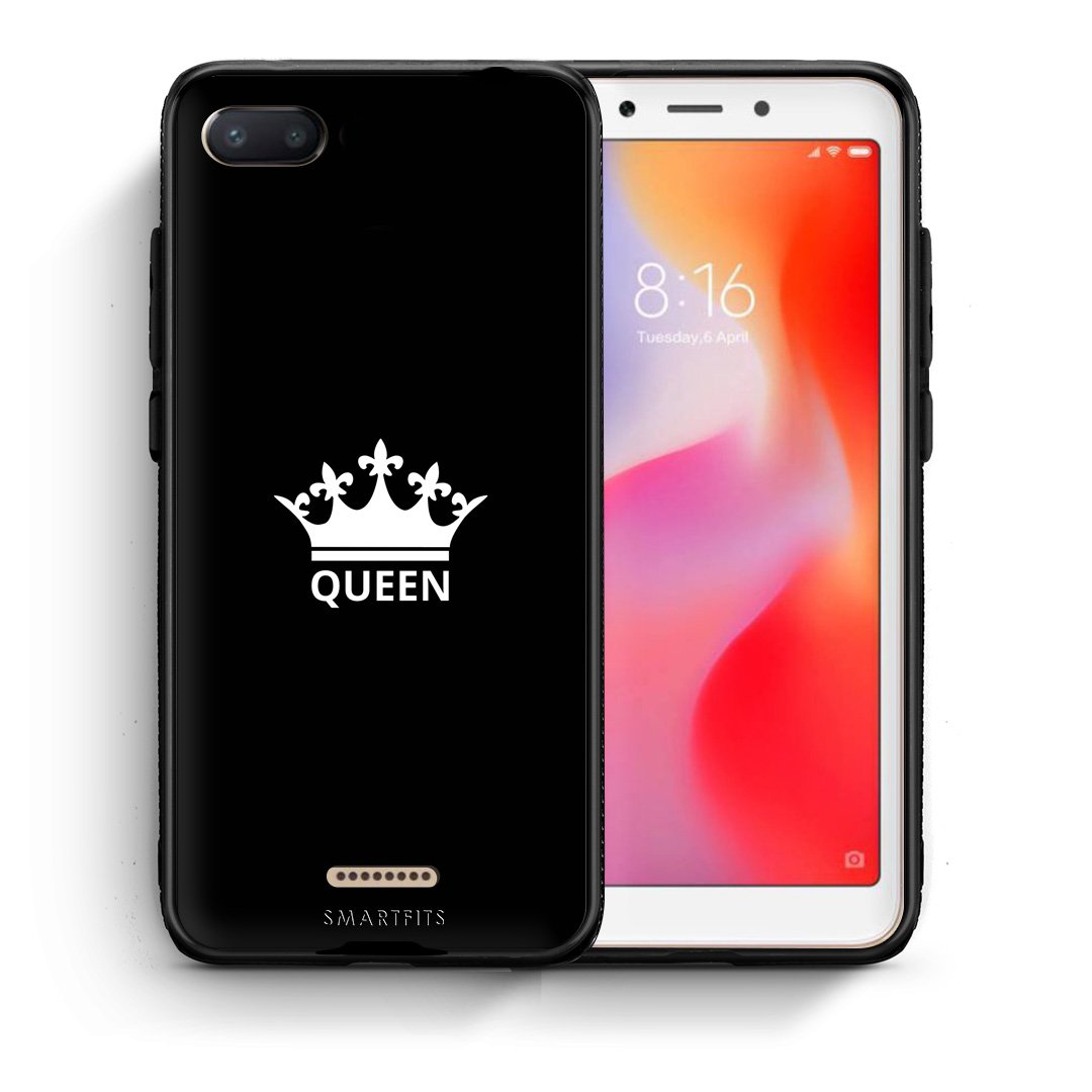 Θήκη Xiaomi Redmi 6A Queen Valentine από τη Smartfits με σχέδιο στο πίσω μέρος και μαύρο περίβλημα | Xiaomi Redmi 6A Queen Valentine case with colorful back and black bezels