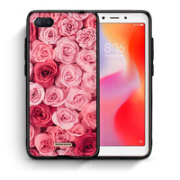 Thumbnail for Θήκη Xiaomi Redmi 6A RoseGarden Valentine από τη Smartfits με σχέδιο στο πίσω μέρος και μαύρο περίβλημα | Xiaomi Redmi 6A RoseGarden Valentine case with colorful back and black bezels