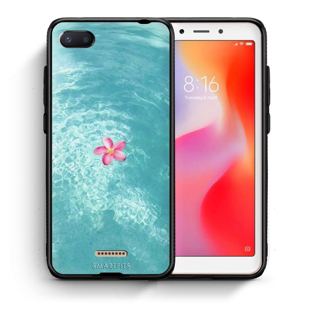 Θήκη Xiaomi Redmi 6A Water Flower από τη Smartfits με σχέδιο στο πίσω μέρος και μαύρο περίβλημα | Xiaomi Redmi 6A Water Flower case with colorful back and black bezels