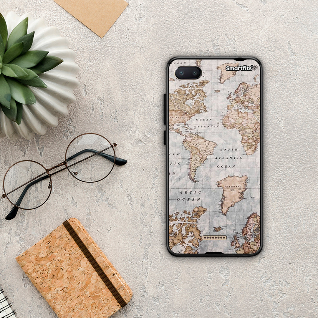 World Map - Xiaomi Redmi 6A case