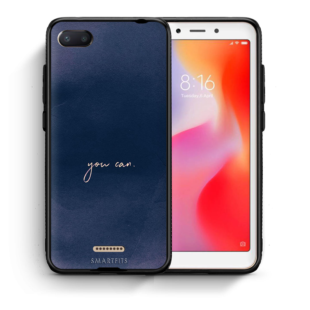 Θήκη Xiaomi Redmi 6A You Can από τη Smartfits με σχέδιο στο πίσω μέρος και μαύρο περίβλημα | Xiaomi Redmi 6A You Can case with colorful back and black bezels