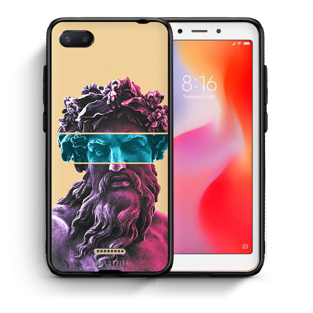 Θήκη Αγίου Βαλεντίνου Xiaomi Redmi 6A Zeus Art από τη Smartfits με σχέδιο στο πίσω μέρος και μαύρο περίβλημα | Xiaomi Redmi 6A Zeus Art case with colorful back and black bezels