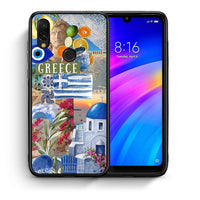 Thumbnail for Θήκη Xiaomi Redmi 7 All Greek από τη Smartfits με σχέδιο στο πίσω μέρος και μαύρο περίβλημα | Xiaomi Redmi 7 All Greek case with colorful back and black bezels