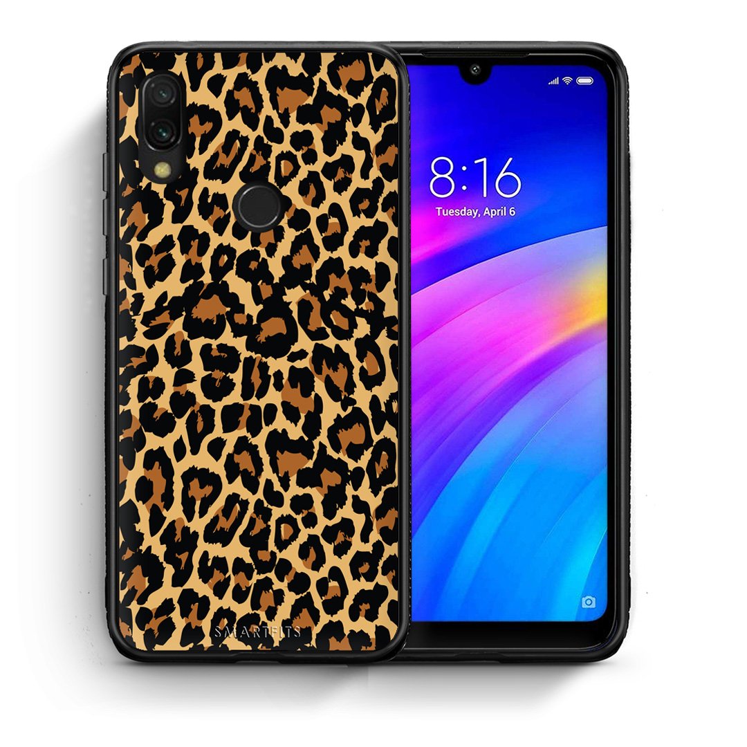 Θήκη Xiaomi Redmi 7 Leopard Animal από τη Smartfits με σχέδιο στο πίσω μέρος και μαύρο περίβλημα | Xiaomi Redmi 7 Leopard Animal case with colorful back and black bezels