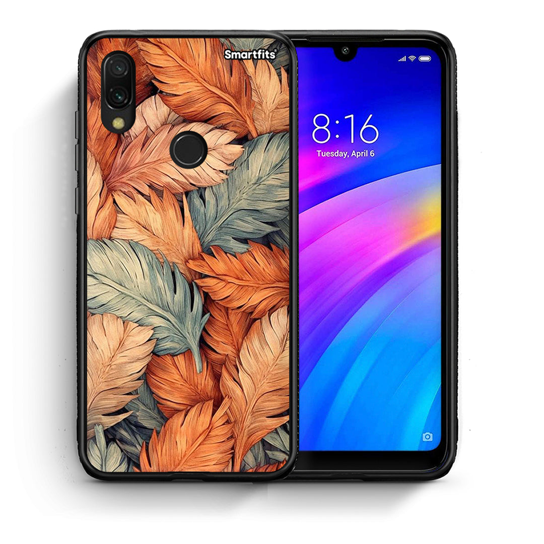 Θήκη Xiaomi Redmi 7 Autumn Leaves από τη Smartfits με σχέδιο στο πίσω μέρος και μαύρο περίβλημα | Xiaomi Redmi 7 Autumn Leaves case with colorful back and black bezels