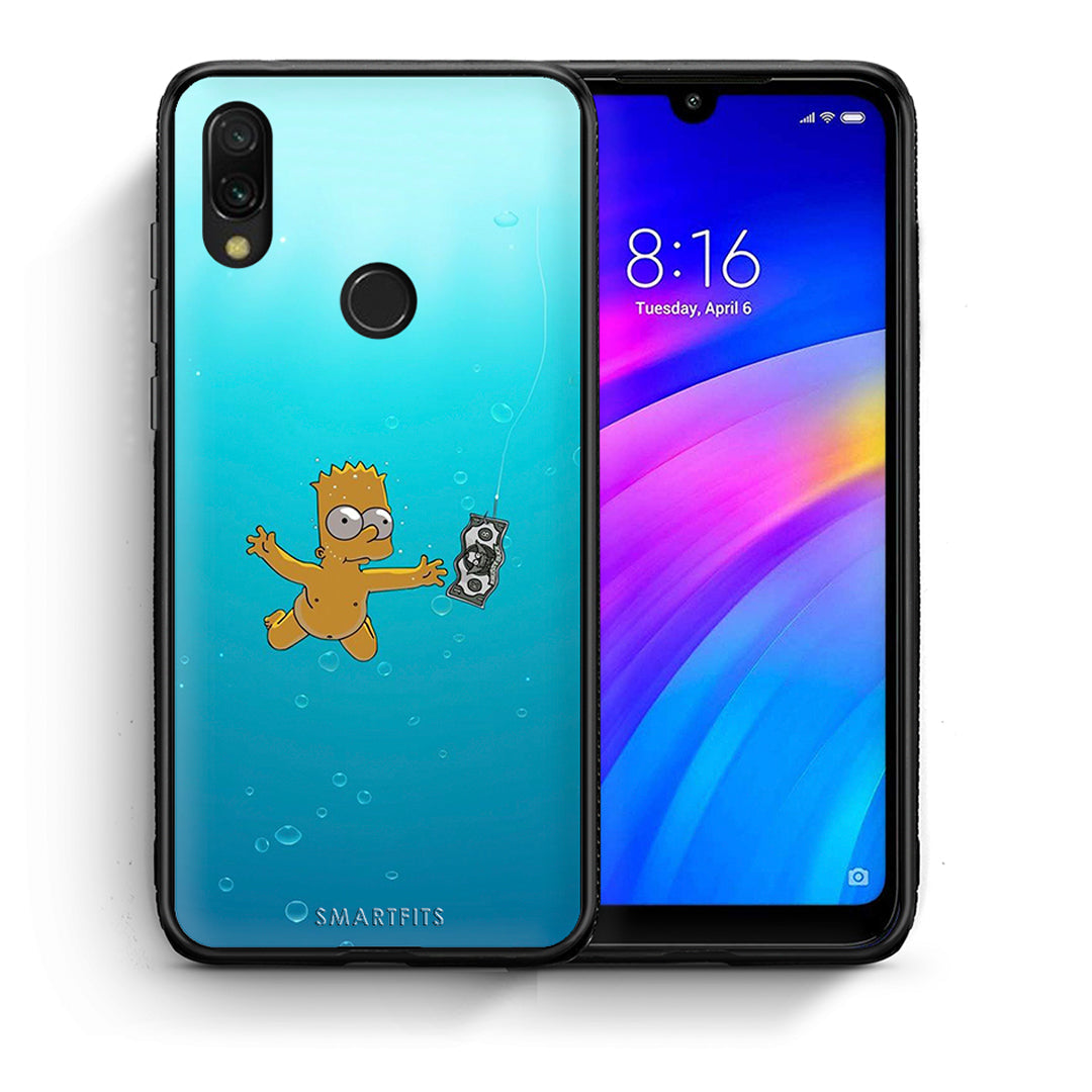 Θήκη Xiaomi Redmi 7 Chasing Money από τη Smartfits με σχέδιο στο πίσω μέρος και μαύρο περίβλημα | Xiaomi Redmi 7 Chasing Money case with colorful back and black bezels