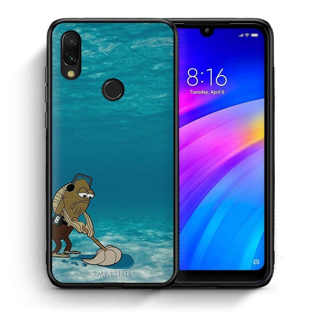 Θήκη Xiaomi Redmi 7 Clean The Ocean από τη Smartfits με σχέδιο στο πίσω μέρος και μαύρο περίβλημα | Xiaomi Redmi 7 Clean The Ocean case with colorful back and black bezels
